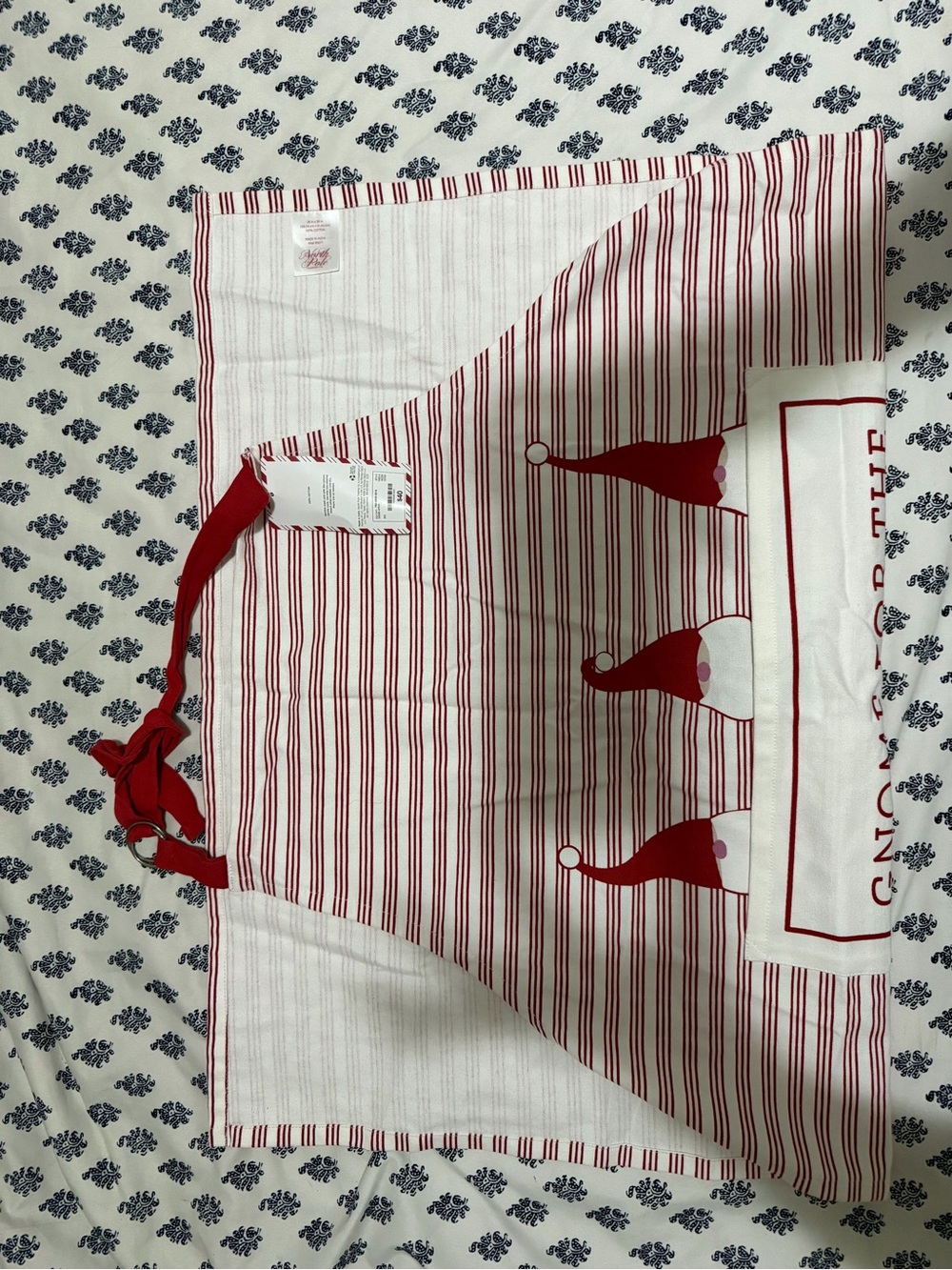 Holiday Striped Red and White Kitchen Apron